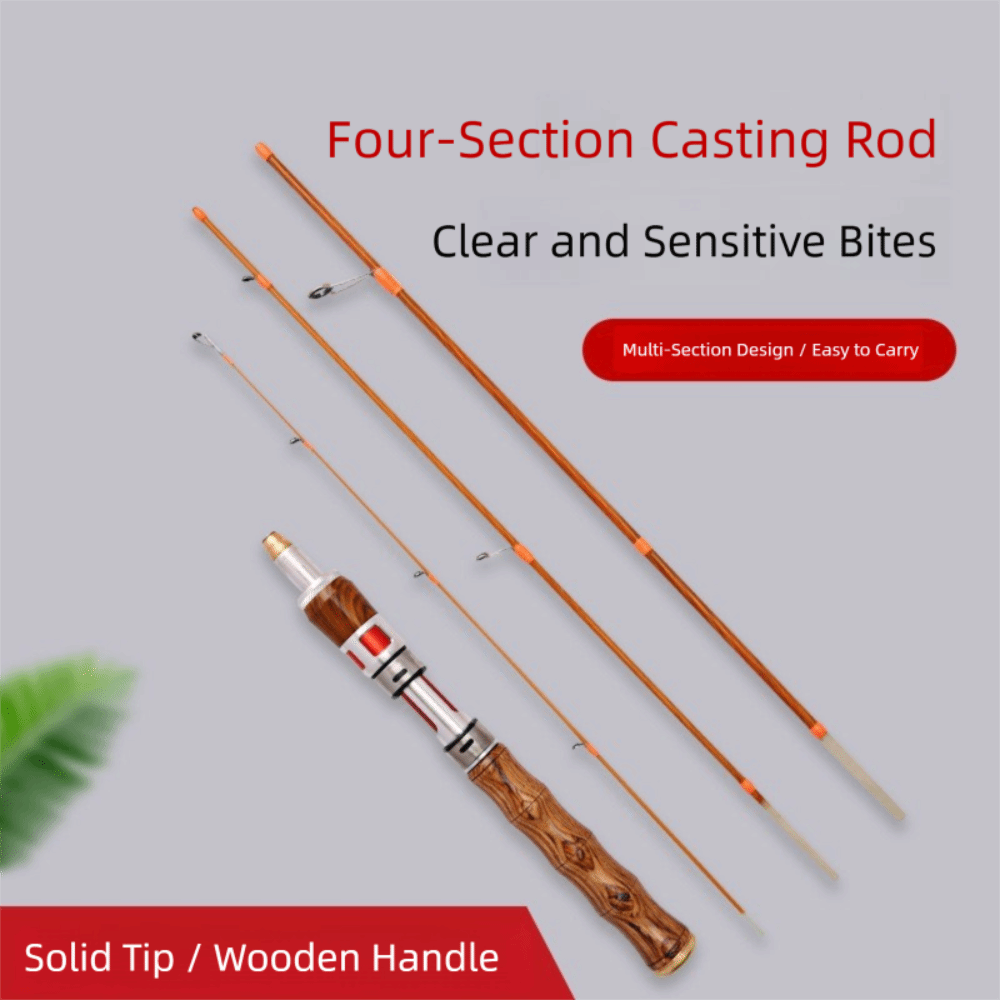 Fishing Rod Carbon Fiber - Haute qualité 4 Sections filature canne