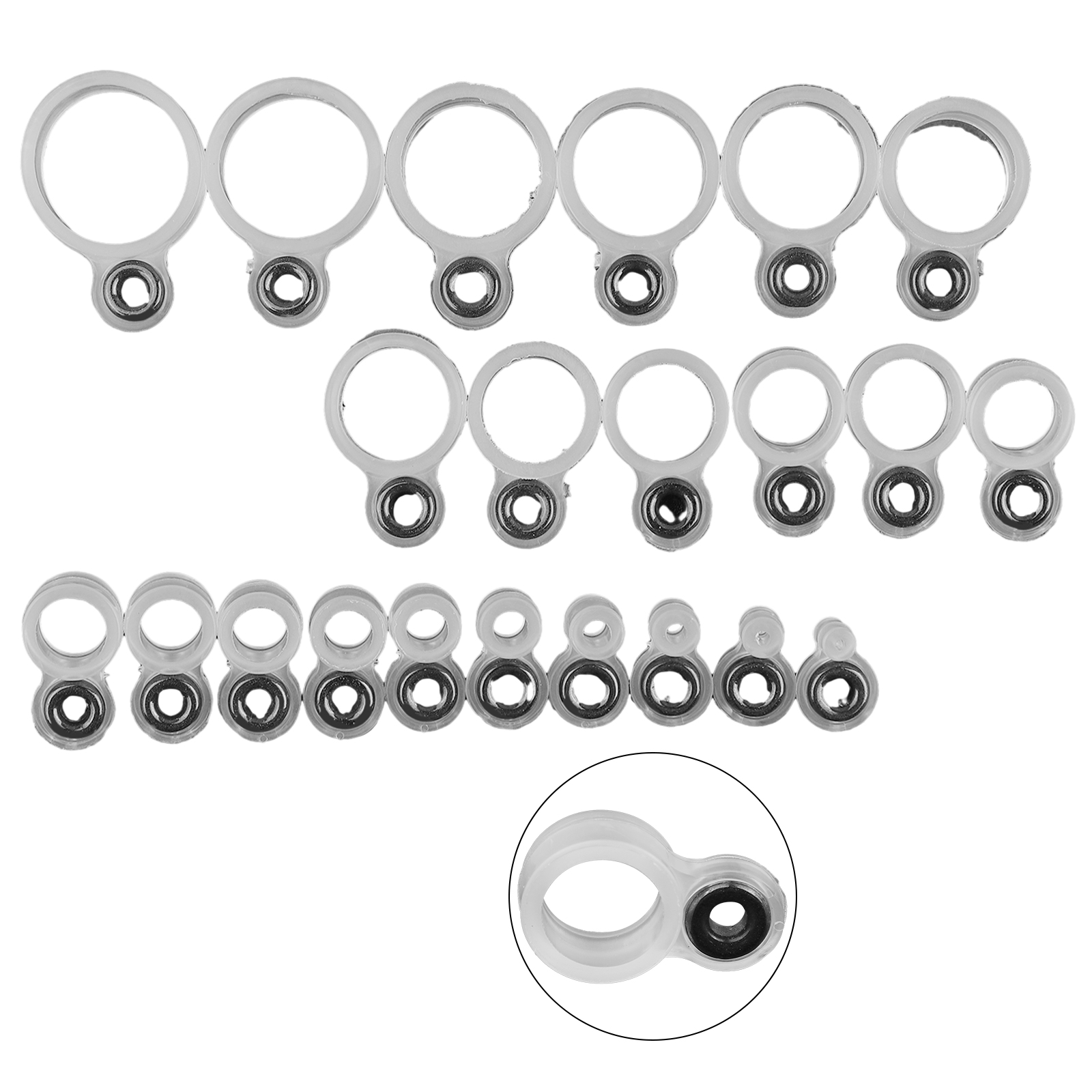 Fishing Rod Tip Replacement - 14/22 pièces Kit de réparation d'oeillets