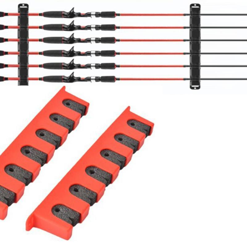 Fishing Rod Rack - 1 support mural vertical pour cannes
