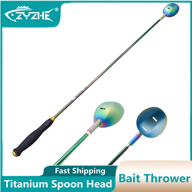 Fishing Rod Carbon Fiber - Lanceur d'appâts ZYZHE, tête en titane,