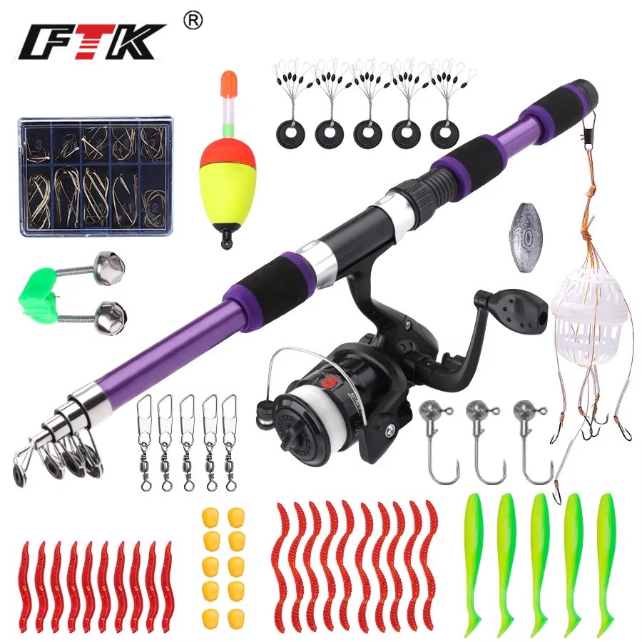 Fishing Rod Carbon Fiber - FTK 1.8M Portable filature canne à