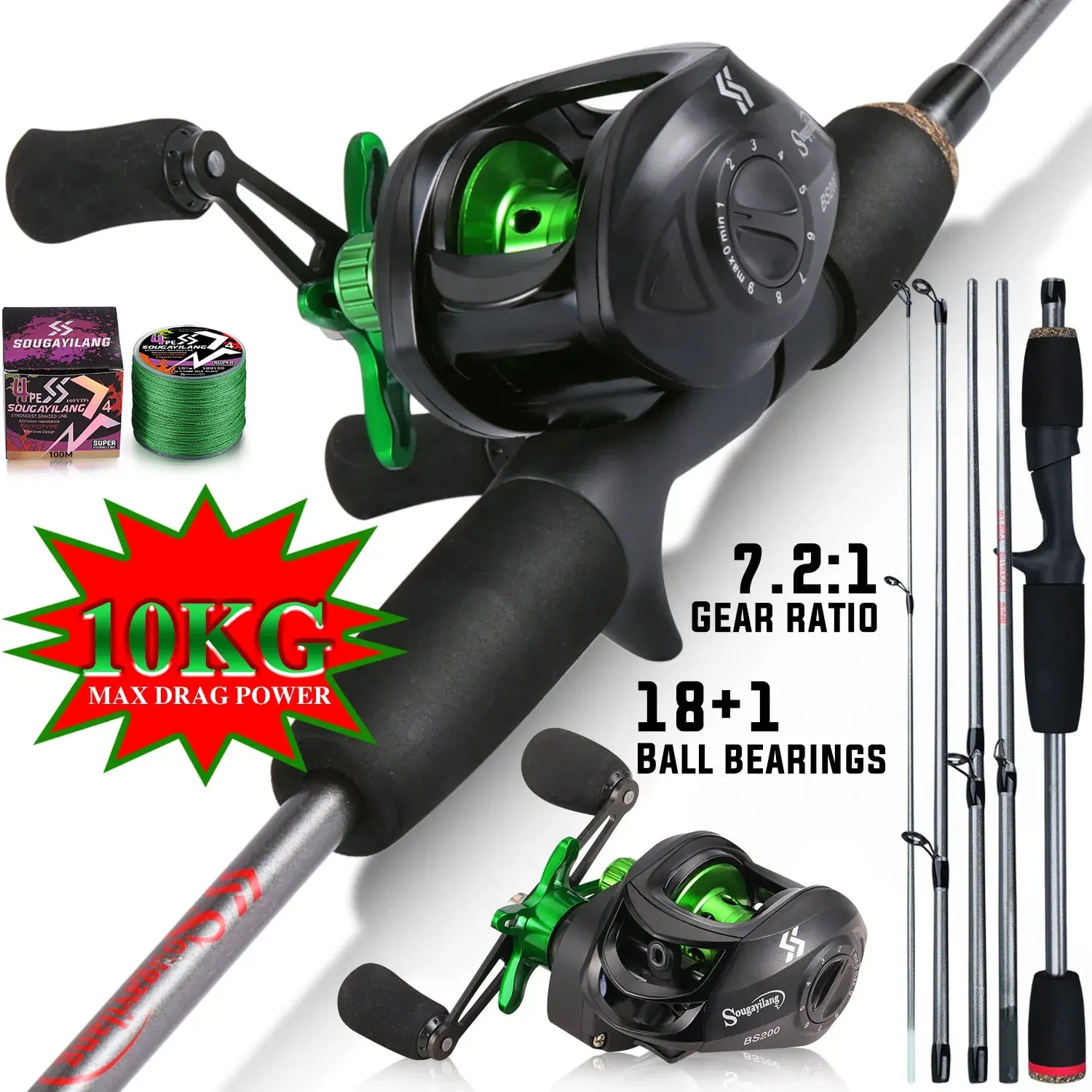 Sougayilang – canne à pêche Co - Fishing Rod Carbon Fiber avis et prix