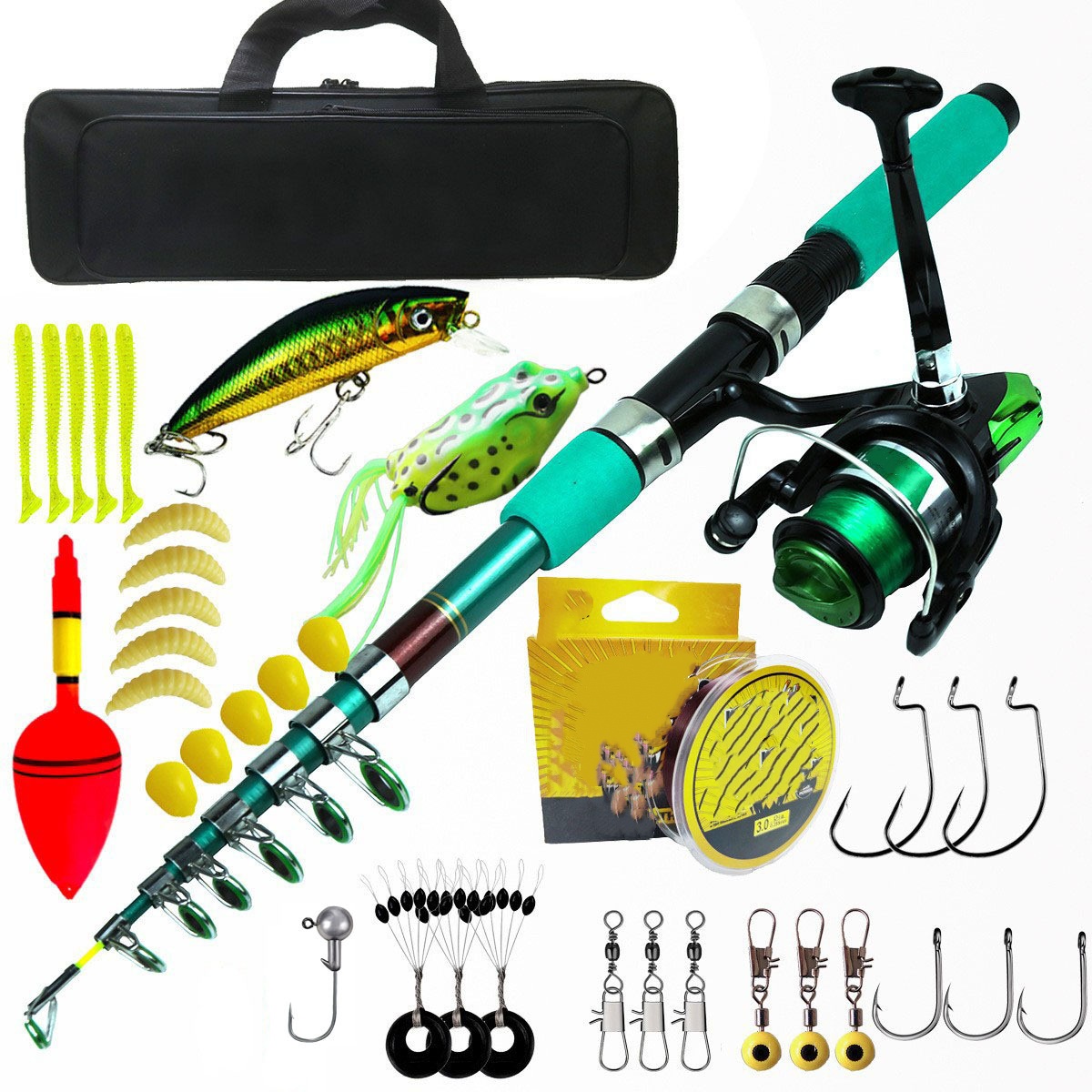 Kit Combo Canne à Pêche Télesc - Fishing Rod Telescopic avis et prix